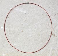 Halsreif - einreihig - orange - Magnetschlie�e - 45 cm - 10 St.