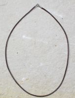Lederkette - braun - 2mm - 40cm - Silber - 5 St�ck