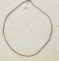Lederkette - natur - 2mm - 45cm - Metall - 10 St�ck