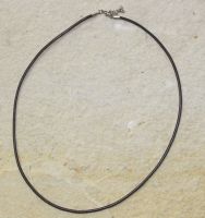 Lederkette - braun - 2mm - 45cm - Metall - 10 St�ck