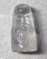 Mann Kopf Gravur - Bergkristall - 8cm -  Einzelst�ck