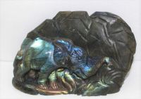 Elefanten Tier Gravur - Labradorit - 15x10cm -  Einzelst�ck