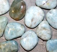 Aquamarin - Scheibensteine - 35-40mm - 250 Gramm