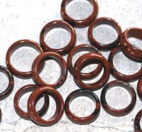 Mahagoni Obsidian - Ring - 7,5mm - Gr��en Mix - 20 St�ck