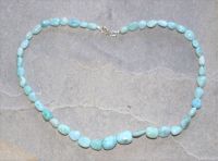 Larimar - Barock - 6-12mm - 45cm - Edelstein Kette - 1 St�ck