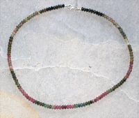 Turmalin multi - Rondelle - 4,5mm - 45cm - Edelstein Kette