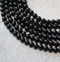 Turmalin - schwarz - Kugel - 4mm - Kettenstrang