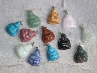 Edelstein Mix - Buddha mit �se - Anh�nger - 12 St�ck