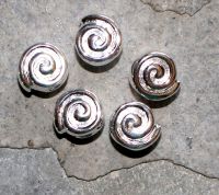 Schnecke - poliert - 10 x 8 x 6 mm - 5 St�ck - Silber