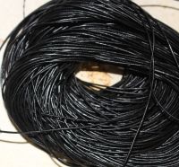 Lederband - schwarz - 1mm - 1 Meter - 50 St�ck