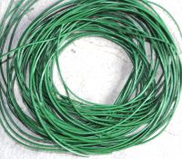 Lederband - gr�n - 1mm - 1 Meter - 10 St�ck