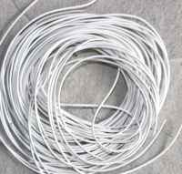Lederband - weiss - 1mm - 1 Meter - 10 St�ck