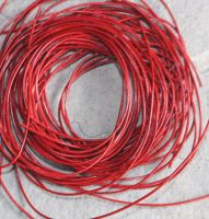Lederband - rot - 1mm - 1 Meter - 10 St�ck