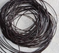 Lederband - dunkelbraun - 1mm - 1 Meter - 10 St�ck