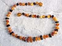 Bernstein - Splitter - Kette - multicolor - Babykette - 10 St�ck