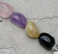 Edelstein Mix - Multicolor - Barock - 15-17mm - Kettenstrang
