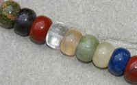 Edelstein Mix - Multicolor - Rondelle - 10mm -  Kettenstrang