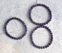 Amethyst - Kugel - 6mm - Armband Elastik - 3 St�ck