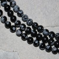 Schneeflocken Obsidian - Kugel - 6mm - Kettenstrang