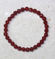 Karneol - Kugel - 6mm - facettiert - Armband Elastik - 1 St.