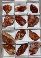 Vanadinit - Mineralien Stufen - 4-7cm - 12 St�ck - Karton