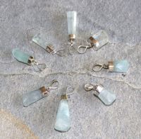 Aquamarin - Anh�nger - Pendel Spitze mit Fassung - 1 St�ck