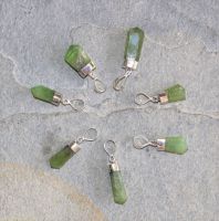 Peridot - Anh�nger - Pendel Spitze mit Fassung - 1 St�ck