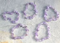 Amethyst hell - Splitter - Armband Elastik - 5 St�ck