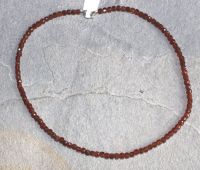 Hessonit - W�rfel - facettiert - 4mm - Edelstein Kette