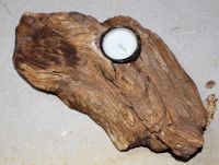 Versteinertes Holz - Stamm - Teelichhalter - 25x13cm - Unikat