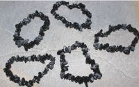 Schneeflocken Obsidian - Splitter - Armband Elastik - 5 St�ck
