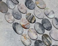Picasso Jaspis - Oval - matt - 20x30mm - Kettenstrang
