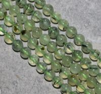 Prehnit - Kugel - 6mm  - Kettenstrang