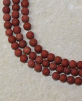 Jaspis rot - Kugel - 6mm -matt -  Kettenstrang