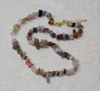 Edelstein Mix - Splitter - 45 cm - Edelstein Kette - 10 St�ck