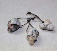 Aragonit - Totenkopf Sch�del - Anh�nger mit Bohrung - 1 St�ck