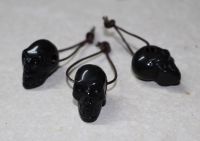 Obsidian - Totenkopf Sch�del - Anh�nger mit Bohrung -  1 St�ck