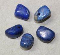 Lapis - Trommelsteine gebohrt - Anh�nger - 5 St�ck
