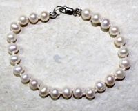 S��wasserperlen - Armband mit Karabinerschlie�e - 1 St�ck