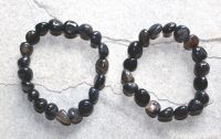Achat schwarz - Barock - 10-12mm - Armband Elastik - 2 St�ck