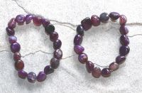 Achat lila - Barock - 10-12mm - Armband Elastik - 2 St�ck