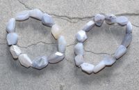 Chalcedon - Freeform - 10-20mm - Armband Elastik - 2 St�ck