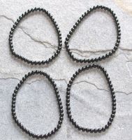 H�matit - Kugel - 4mm - Armband Elastik - 4 St�ck