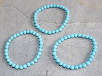 Magnesit gef. - Kugel - 6mm - Armband Elastik - 3 St�ck