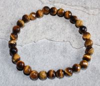 Tigerauge - Kugel - facettiert - 6mm - Armband Elastik - 1 St.