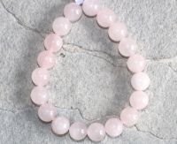 Rosaquarz - Kugel - 10mm - Armband Elastik - 1 St�ck