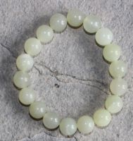New Jade Serpentin - Kugel - 10mm - Armband Elastik - 1 St�ck
