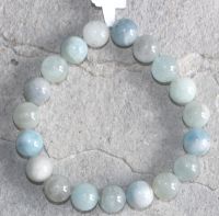Aquamarin - Kugel - 10mm - Armband Elastik - 1 St�ck