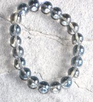 Bergkristall Siberian Aura - Kugel - 10mm - Armband Elastik - 1