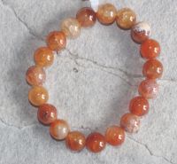 Schlangenhaut Achat - Kugel - 10mm - Armband Elastik - 1 St�ck
